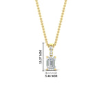 Load image into Gallery viewer, 0.75-ct-emerald-cut-diamond-necklace-with-pave-bail-in-yellow-gold-fdpd11636emangle1-6.5X4.5mm-nl-yg-hw.jpg?v=1769514555