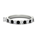 Load image into Gallery viewer, 0.75-ct-french-pave-round-black-diamond-stackable-band-in-white-gold-FD8370GBLACK-0.75CT-NL-WG-HW.jpg
