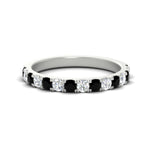 Load image into Gallery viewer, 0.75-ct-french-pave-round-black-diamond-stackable-band-in-white-gold-FD8370GBLACK-0.75CT-NL-WG.jpg

