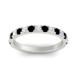 Load image into Gallery viewer, 0.75-ct-french-pave-round-black-diamond-stackable-band-in-white-gold-FD8370GBLACKANGLE5-0.75CT-NL-WG.jpg
