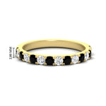 Load image into Gallery viewer, 0.75-ct-french-pave-round-black-diamond-stackable-band-in-yellow-gold-FD8370GBLACK-0.75CT-NL-YG-HW.jpg
