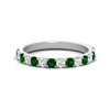 Load image into Gallery viewer, 0.75-ct-french-pave-round-emerald-stackable-band-in-white-gold-FD8370GEMGR-0.75CT-NL-WG.jpg