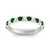 Load image into Gallery viewer, 0.75-ct-french-pave-round-emerald-stackable-band-in-white-gold-FD8370GEMGRANGLE5-0.75CT-NL-WG.jpg