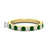 Load image into Gallery viewer, 0.75-ct-french-pave-round-emerald-stackable-band-in-yellow-gold-FD8370GEMGR-0.75CT-NL-YG-HW.jpg