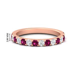 Load image into Gallery viewer, 0.75-ct-french-pave-round-pink-sapphire-stackable-band-in-rose-gold-FD8370GSADRPI-0.75CT-NL-RG-HW.jpg
