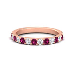 Load image into Gallery viewer, 0.75-ct-french-pave-round-pink-sapphire-stackable-band-in-rose-gold-FD8370GSADRPI-0.75CT-NL-RG.jpg
