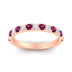 Load image into Gallery viewer, 0.75-ct-french-pave-round-pink-sapphire-stackable-band-in-rose-gold-FD8370GSADRPIANGLE5-0.75CT-NL-RG.jpg

