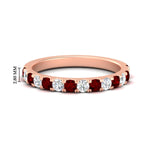Load image into Gallery viewer, 0.75-ct-french-pave-round-ruby-stackable-band-in-rose-gold-FD8370GRUDR-0.75CT-NL-RG-HW.jpg
