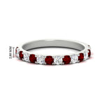 Load image into Gallery viewer, 0.75-ct-french-pave-round-ruby-stackable-band-in-white-gold-FD8370GRUDR-0.75CT-NL-WG-HW.jpg
