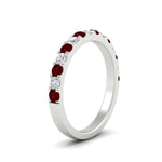 Load image into Gallery viewer, 0.75-ct-french-pave-round-ruby-stackable-band-in-white-gold-FD8370GRUDRANGLE2-0.75CT-NL-WG.jpg
