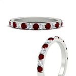 Load image into Gallery viewer, 0.75-ct-french-pave-round-ruby-stackable-band-in-white-gold-FD8370GRUDRANGLE3-0.75CT-NL-WG.jpg

