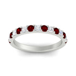 Load image into Gallery viewer, 0.75-ct-french-pave-round-ruby-stackable-band-in-white-gold-FD8370GRUDRANGLE5-0.75CT-NL-WG.jpg

