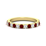 Load image into Gallery viewer, 0.75-ct-french-pave-round-ruby-stackable-band-in-yellow-gold-FD8370GRUDR-0.75CT-NL-YG.jpg
