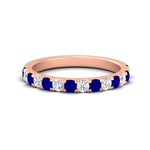 Load image into Gallery viewer, 0.75-ct-french-pave-round-sapphire-stackable-band-in-rose-gold-FD8370GSABL-0.75CT-NL-RG.jpg
