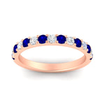 Load image into Gallery viewer, 0.75-ct-french-pave-round-sapphire-stackable-band-in-rose-gold-FD8370GSABLANGLE5-0.75CT-NL-RG.jpg
