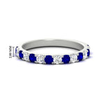 Load image into Gallery viewer, 0.75-ct-french-pave-round-sapphire-stackable-band-in-white-gold-FD8370GSABL-0.75CT-NL-WG-HW.jpg
