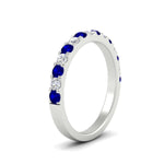 Load image into Gallery viewer, 0.75-ct-french-pave-round-sapphire-stackable-band-in-white-gold-FD8370GSABLANGLE2-0.75CT-NL-WG.jpg
