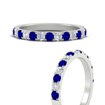 Load image into Gallery viewer, 0.75-ct-french-pave-round-sapphire-stackable-band-in-white-gold-FD8370GSABLANGLE3-0.75CT-NL-WG.jpg

