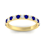 Load image into Gallery viewer, 0.75-ct-french-pave-round-sapphire-stackable-band-in-yellow-gold-FD8370GSABLANGLE5-0.75CT-NL-YG.jpg
