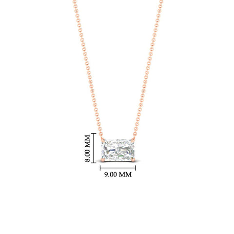0.75-ct-horizontal-radiant-cut-diamond-solitaire-pendant-necklace-in-rose-gold-fdpd10700raangle1-0.75ct-nl-rg-hw