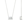 Load image into Gallery viewer, Horizontal Radiant Diamond Solitaire Pendant