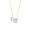 Load image into Gallery viewer, Horizontal Radiant Diamond Solitaire Pendant