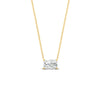 Load image into Gallery viewer, Horizontal Radiant Diamond Solitaire Pendant