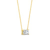 Load image into Gallery viewer, Horizontal Radiant Diamond Solitaire Pendant