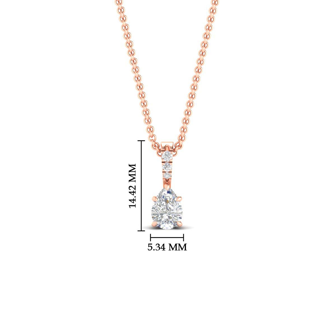 Pear Shaped Pavé Diamond Bail Pendant