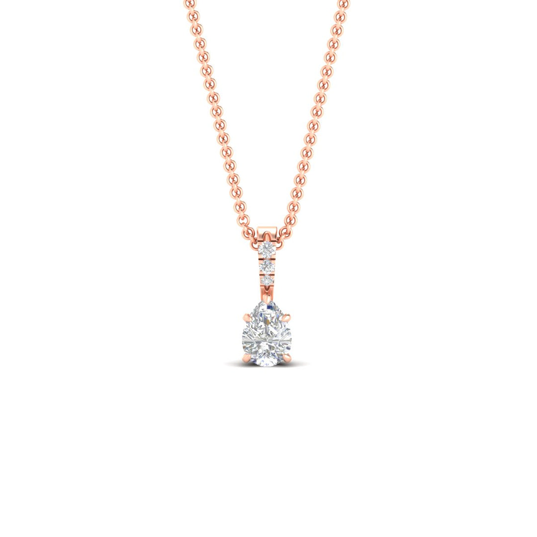 Pear Shaped Pavé Diamond Bail Pendant