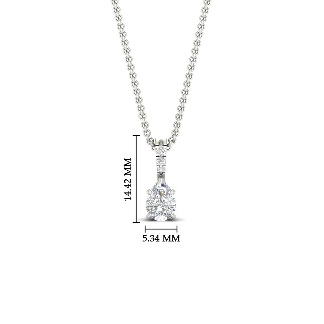 Pear Shaped Pavé Diamond Bail Pendant