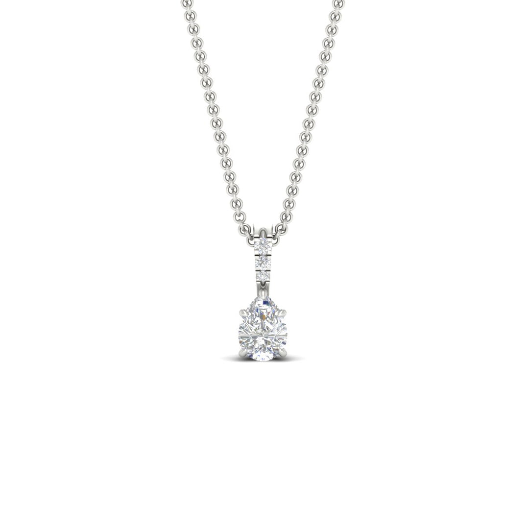 Pear Shaped Pavé Diamond Bail Pendant