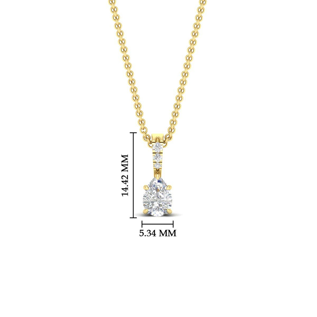 Pear Shaped Pavé Diamond Bail Pendant