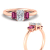 Load image into Gallery viewer, 0.75-ct-radiant-cut-three-stone-pink-sapphire-engagement-ring-in-rose-gold-fdenr9299ragsadrpiangle3-0.75ct-nl-rg.jpg