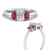 Load image into Gallery viewer, 0.75-ct-radiant-cut-three-stone-pink-sapphire-engagement-ring-in-white-gold-fdenr9299ragsadrpiangle3-0.75ct-nl-wg.jpg