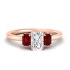 Load image into Gallery viewer, 0.75-ct-radiant-cut-three-stone-ruby-engagement-ring-in-rose-gold-fdenr9299ragrudrsleep-0.75ct-nl-rg