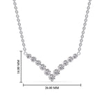 Load image into Gallery viewer, 0.75-ct-round-diamond-V-graduated-necklace-in-FDNK8068ANGLE1-0.75-CT-NL-WG
