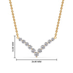 Load image into Gallery viewer, 0.75-ct-round-diamond-V-graduated-necklace-in-FDNK8068ANGLE1-0.75-CT-NL-YG
