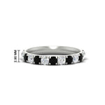 Load image into Gallery viewer, 0.75-ct-round-diamond-half-eternity-black-diamond-anniversary-band-in-white-gold-FD9331ROBGBLACK-0.75CT-NL-WG-HW

