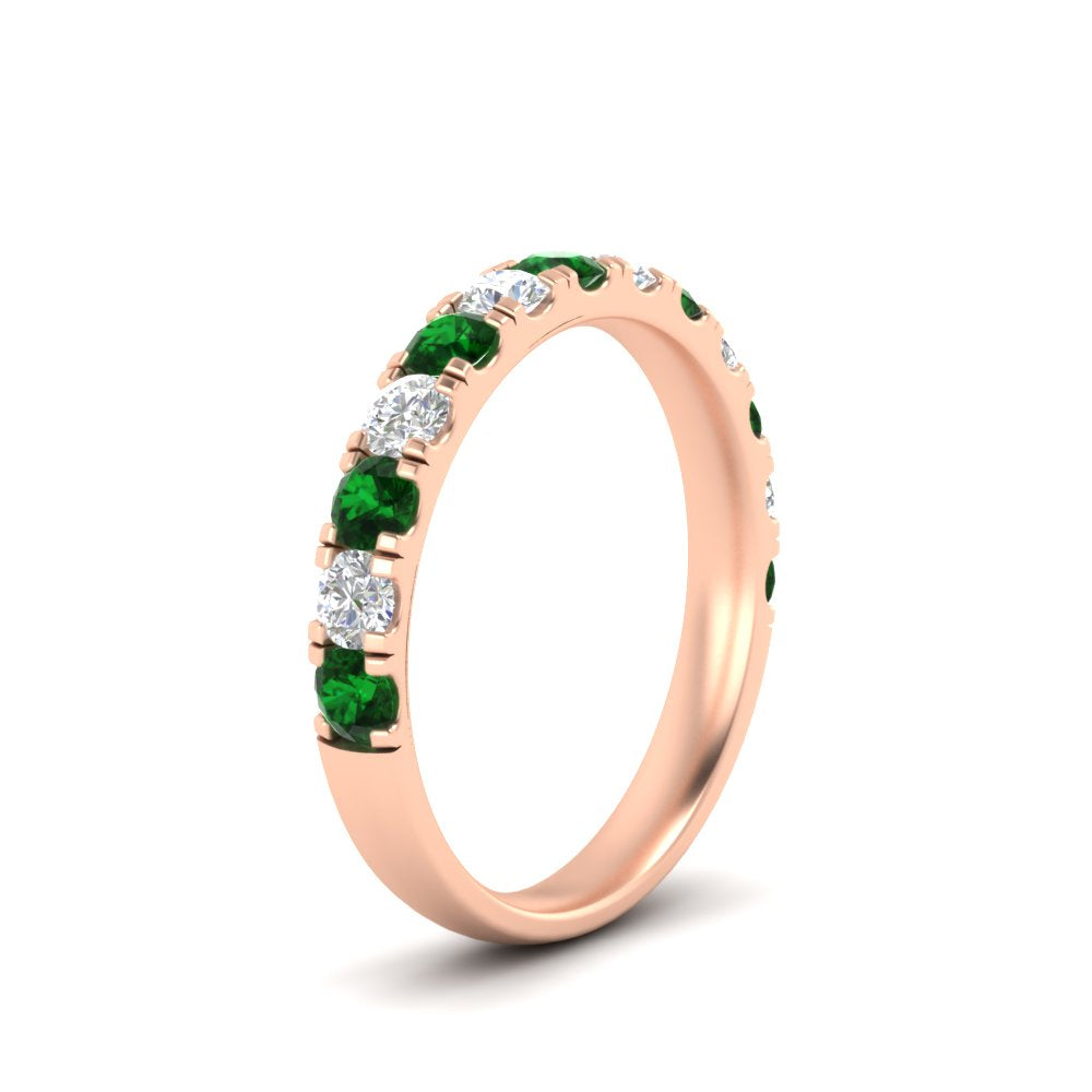 0.75-ct-round-diamond-half-eternity-emerald-anniversary-band-in-rose-gold-FD9331ROBGEMGRANGLE2-0.75CT-NL-RG