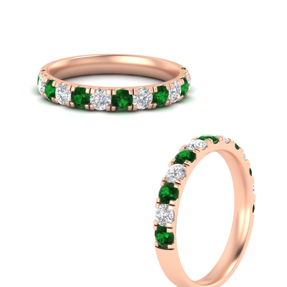 0.75-ct-round-diamond-half-eternity-emerald-anniversary-band-in-rose-gold-FD9331ROBGEMGRANGLE5-0.75CT-NL-RG