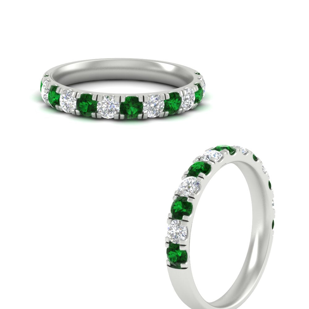 0.75-ct-round-diamond-half-eternity-emerald-anniversary-band-in-white-gold-FD9331ROBGEMGRANGLE5-0.75CT-NL-WG