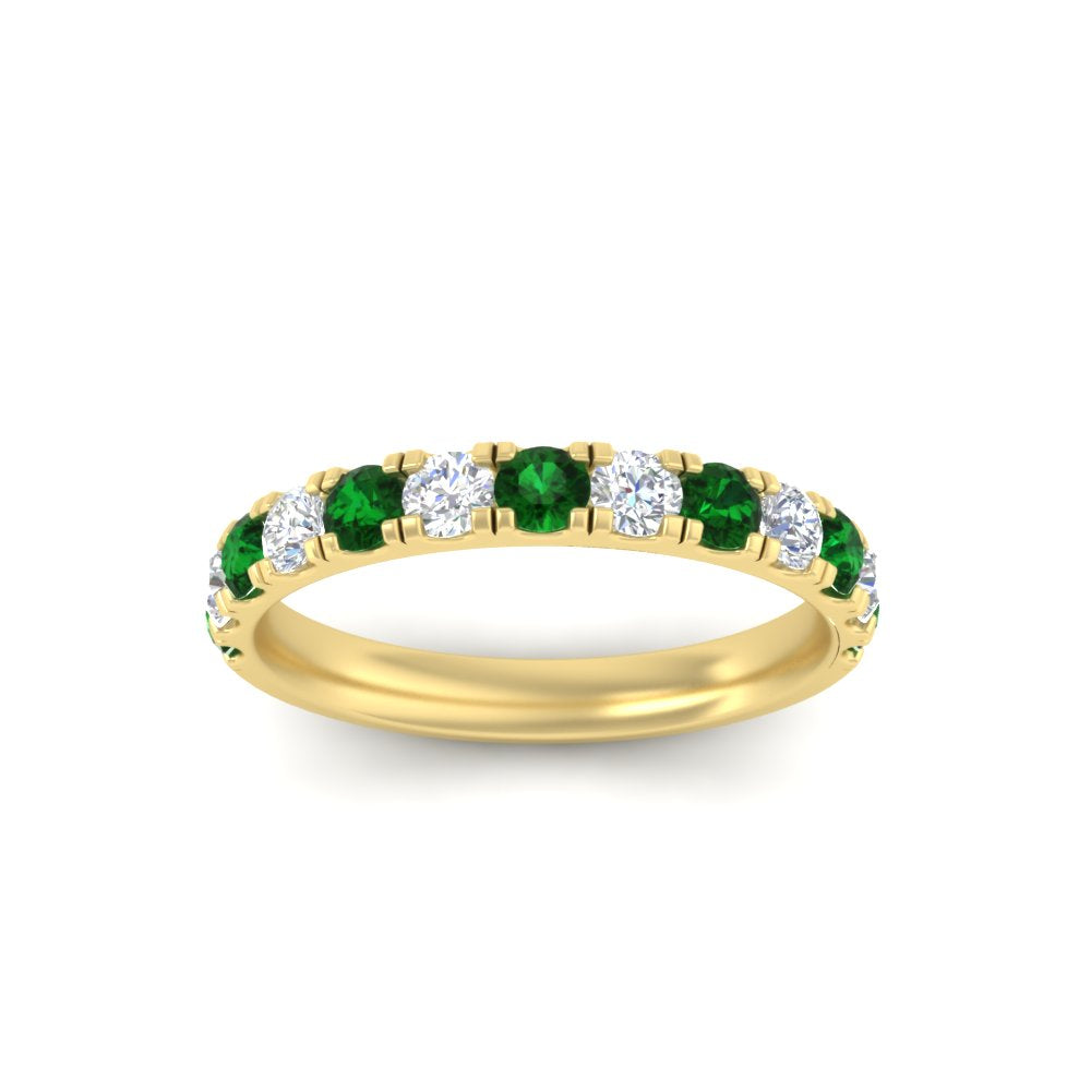 0.75-ct-round-diamond-half-eternity-emerald-anniversary-band-in-yellow-gold-FD9331ROBGEMGRANGLE3-0.75CT-NL-YG