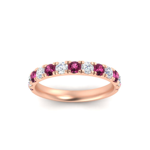 0.75-ct-round-diamond-half-eternity-pink-sapphire-anniversary-band-in-rose-gold-FD9331ROBGSADRPIANGLE3-0.75CT-NL-RG