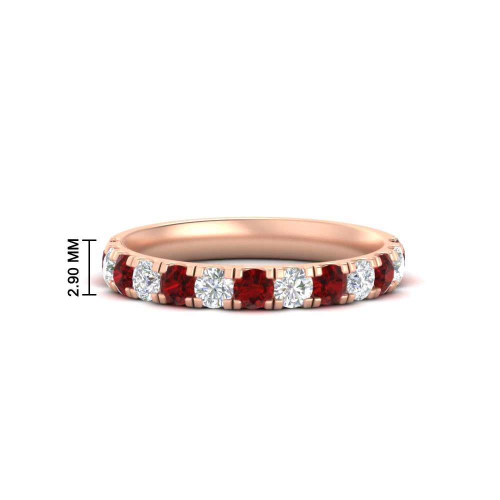 0.75-ct-round-diamond-half-eternity-ruby-anniversary-band-in-rose-gold-FD9331ROBGRUDR-0.75CT-NL-RG-HW