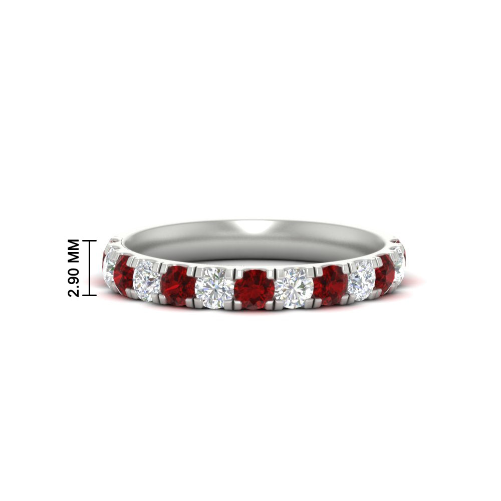 0.75-ct-round-diamond-half-eternity-ruby-anniversary-band-in-white-gold-FD9331ROBGRUDR-0.75CT-NL-WG-HW