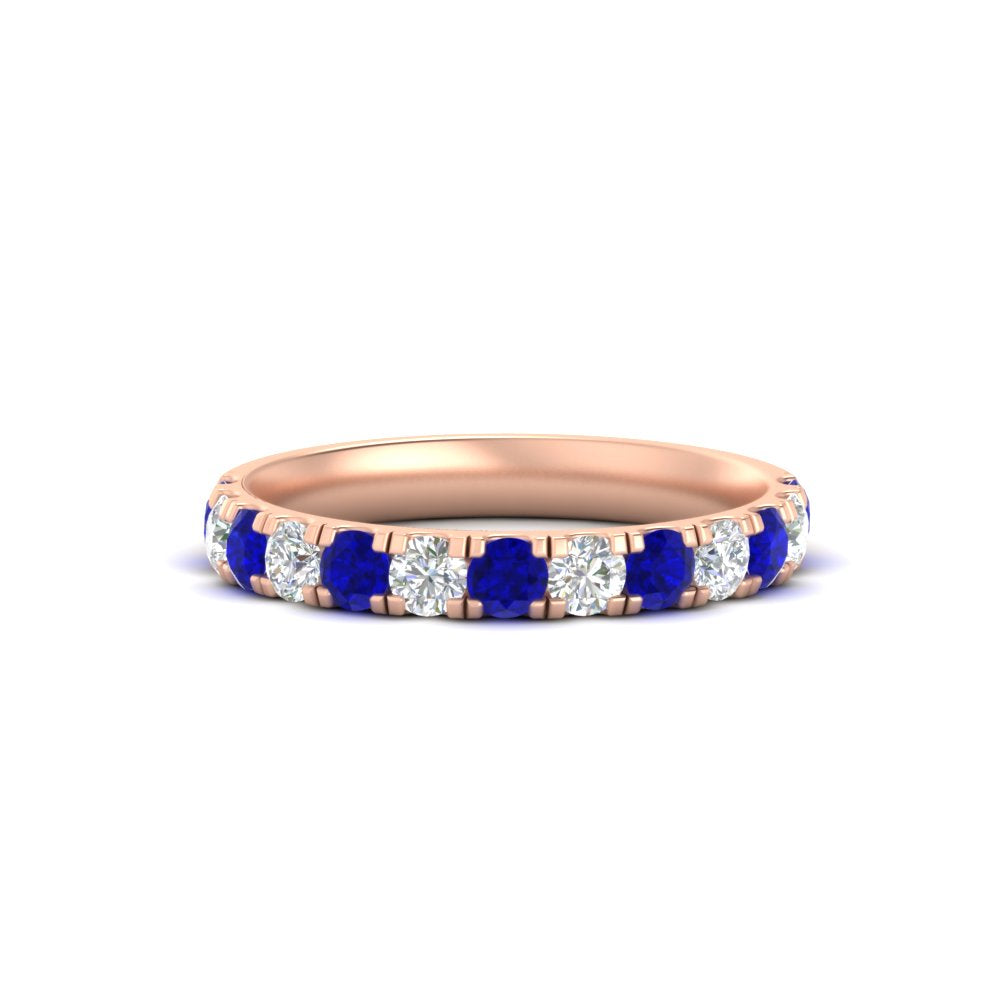 0.75-ct-round-diamond-half-eternity-sapphire-anniversary-band-in-rose-gold-FD9331ROBGSABL-0.75CT-NL-RG