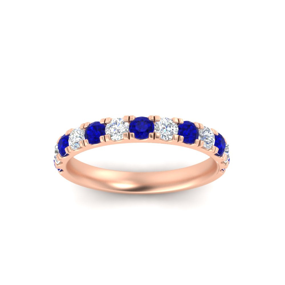 0.75-ct-round-diamond-half-eternity-sapphire-anniversary-band-in-rose-gold-FD9331ROBGSABLANGLE3-0.75CT-NL-RG