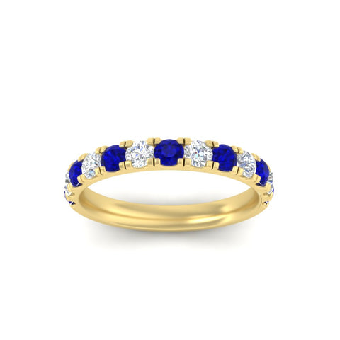 0.75-ct-round-diamond-half-eternity-sapphire-anniversary-band-in-yellow-gold-FD9331ROBGSABLANGLE3-0.75CT-NL-YG