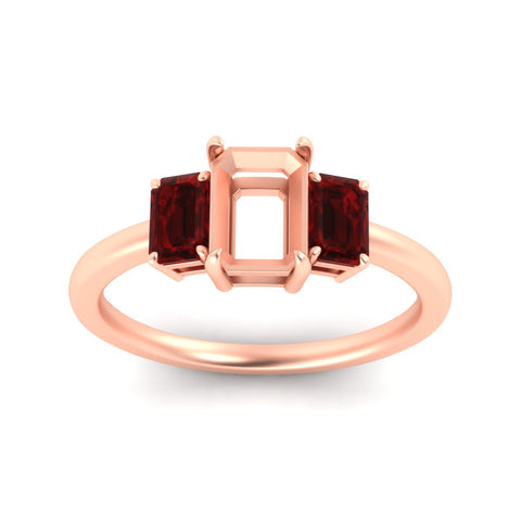 Delicate 3 Stone Semi Mount Ring Setting (3/4 ct. tw.)